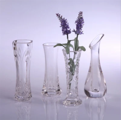 Vaso per fiori da 18 cm senza manico per grandi mazzi di fiori Vaso in resina a forma di palla in rilievo Vaso cilindrico in vetro trasparente dal design gradevole per casa, ufficio, matrimonio